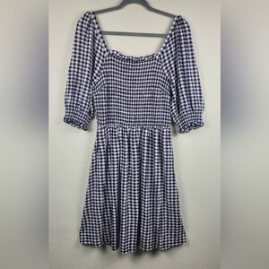 Draper James Checkered Maxi Dress in Black and White